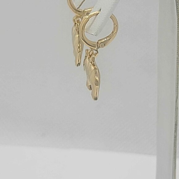 Brand New Brazilian 18k Gold Filled Elephants Earrings - Picture 2 of 5